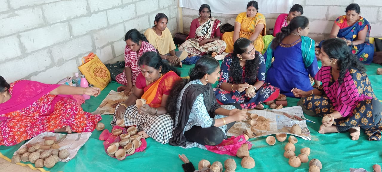 Trainees involved in the value added products making